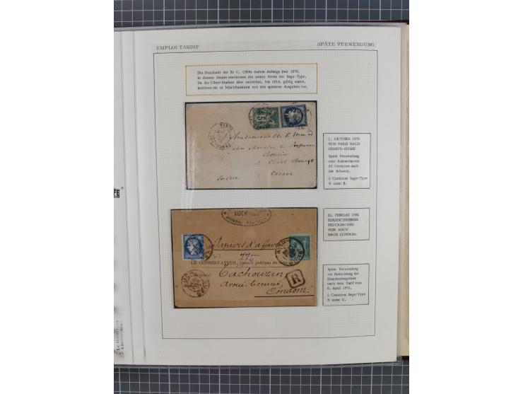 1871/94 (ca.), 25 Centimes Cérès collection of circa 110 covers and a few pieces and used, with a fine selection of postmarks