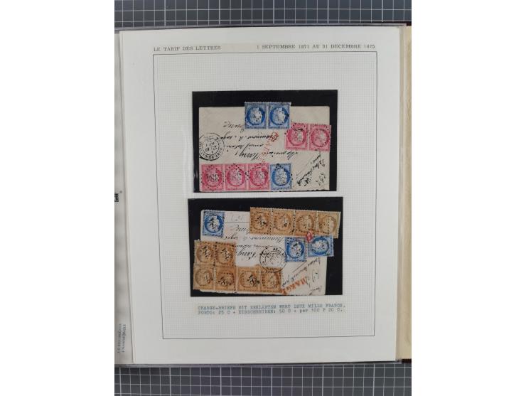1871/94 (ca.), 25 Centimes Cérès collection of circa 110 covers and a few pieces and used, with a fine selection of postmarks