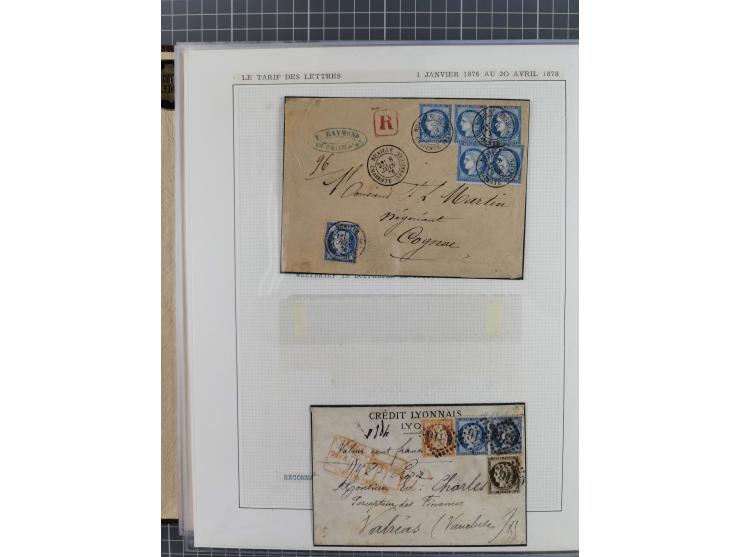 1871/94 (ca.), 25 Centimes Cérès collection of circa 110 covers and a few pieces and used, with a fine selection of postmarks