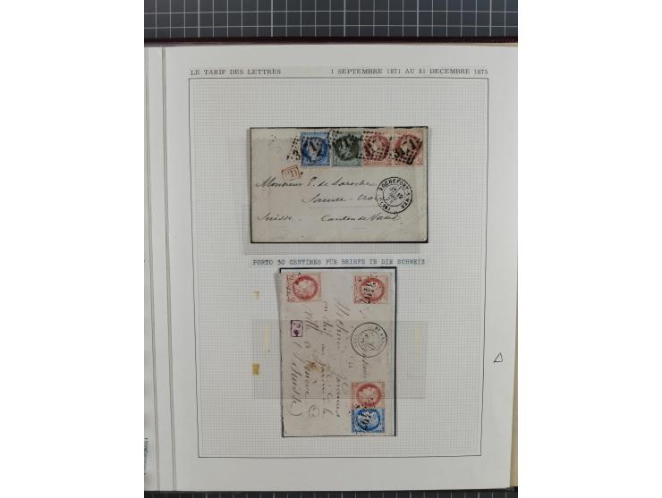 1871/94 (ca.), 25 Centimes Cérès collection of circa 110 covers and a few pieces and used, with a fine selection of postmarks