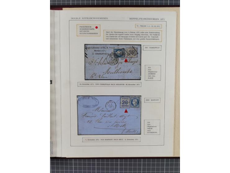 1871/94 (ca.), 25 Centimes Cérès collection of circa 110 covers and a few pieces and used, with a fine selection of postmarks