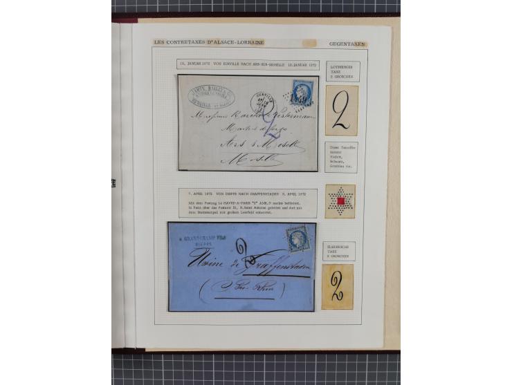 1871/94 (ca.), 25 Centimes Cérès collection of circa 110 covers and a few pieces and used, with a fine selection of postmarks