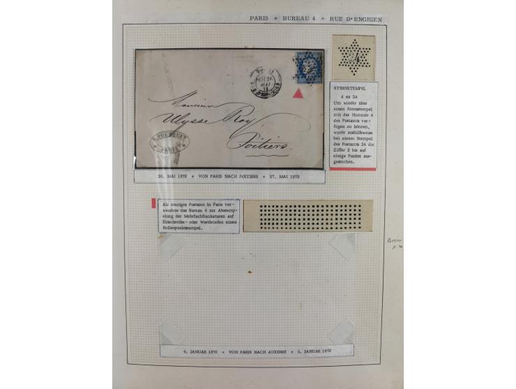 1871/94 (ca.), 25 Centimes Cérès collection of circa 110 covers and a few pieces and used, with a fine selection of postmarks