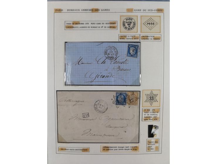 1871/94 (ca.), 25 Centimes Cérès collection of circa 110 covers and a few pieces and used, with a fine selection of postmarks