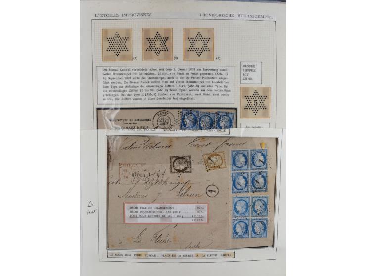 1871/94 (ca.), 25 Centimes Cérès collection of circa 110 covers and a few pieces and used, with a fine selection of postmarks