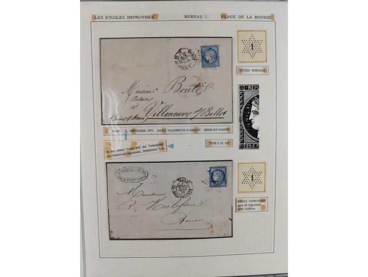 1871/94 (ca.), 25 Centimes Cérès collection of circa 110 covers and a few pieces and used, with a fine selection of postmarks