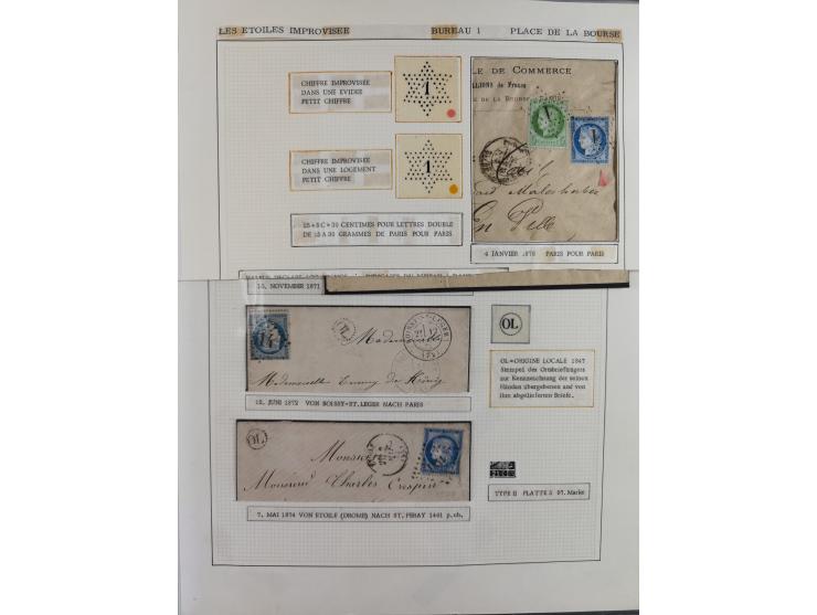1871/94 (ca.), 25 Centimes Cérès collection of circa 110 covers and a few pieces and used, with a fine selection of postmarks