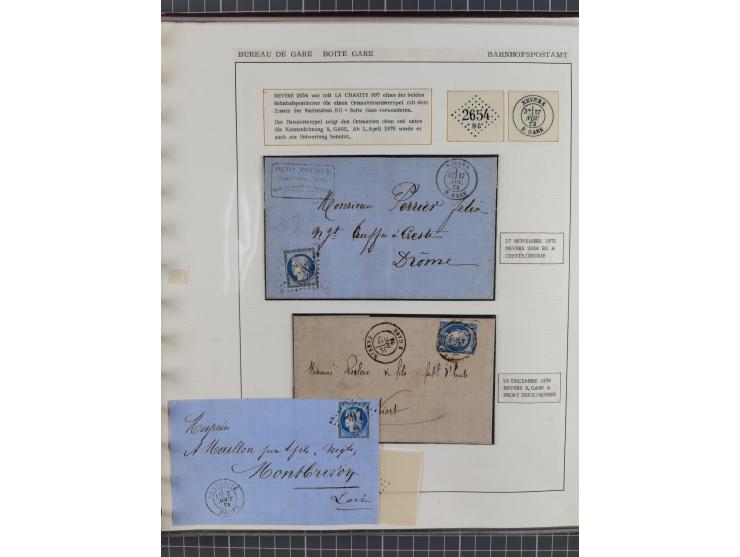 1871/94 (ca.), 25 Centimes Cérès collection of circa 110 covers and a few pieces and used, with a fine selection of postmarks