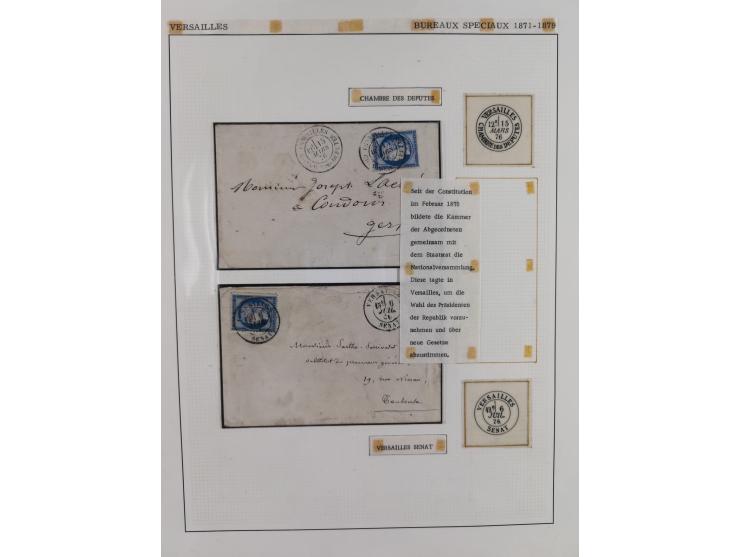 1871/94 (ca.), 25 Centimes Cérès collection of circa 110 covers and a few pieces and used, with a fine selection of postmarks