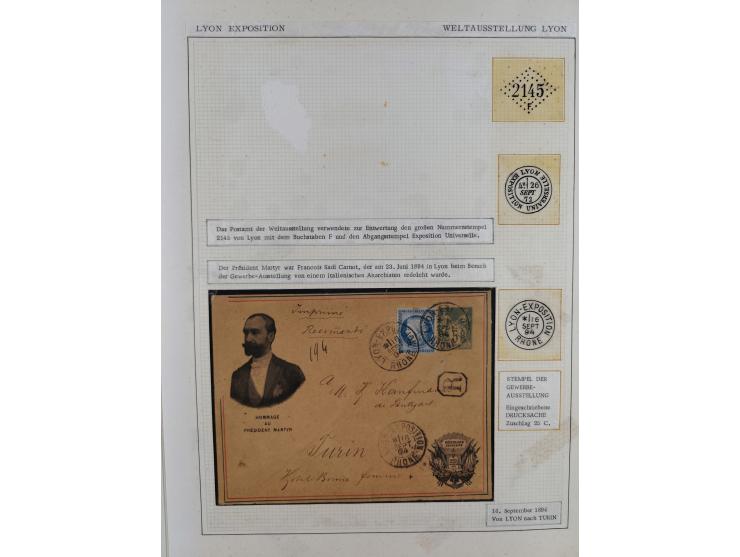 1871/94 (ca.), 25 Centimes Cérès collection of circa 110 covers and a few pieces and used, with a fine selection of postmarks