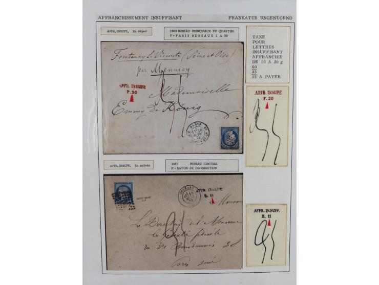 1871/94 (ca.), 25 Centimes Cérès collection of circa 110 covers and a few pieces and used, with a fine selection of postmarks