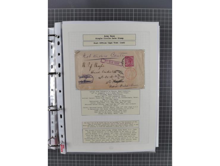 1899/1902, large accumulation of circa 275 covers and cards, offerring an ecclectic choice spanning from the Boer invasion of
