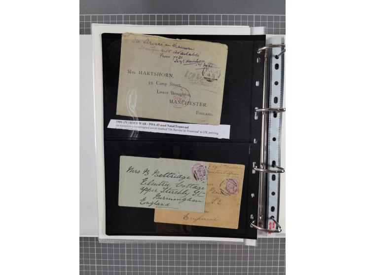 1899/1902, large accumulation of circa 275 covers and cards, offerring an ecclectic choice spanning from the Boer invasion of