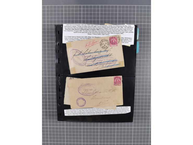 1899/1902, large accumulation of circa 275 covers and cards, offerring an ecclectic choice spanning from the Boer invasion of