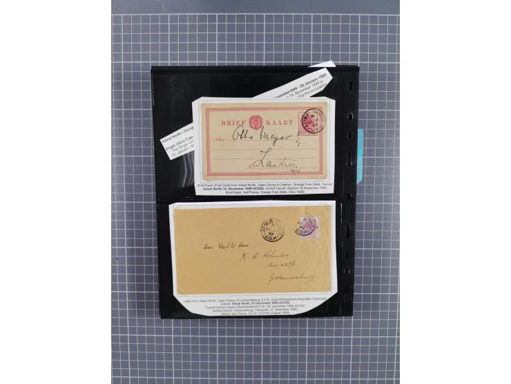 1899/1902, large accumulation of circa 275 covers and cards, offerring an ecclectic choice spanning from the Boer invasion of