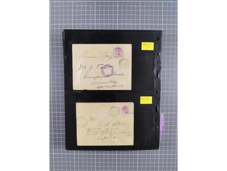 1899/1902, large accumulation of circa 275 covers and cards, offerring an ecclectic choice spanning from the Boer invasion of