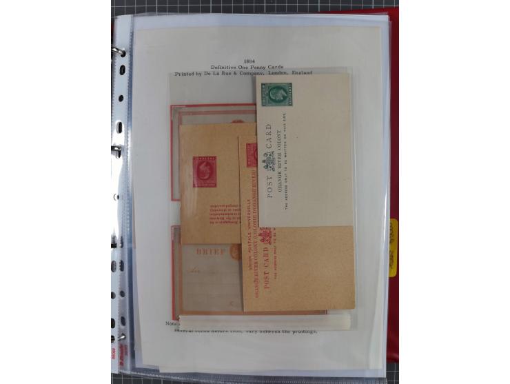 1884/1902 (ca.), Postal Stationery Cards from both OFS and ORC, group of over 100 cards unused and used, many different types