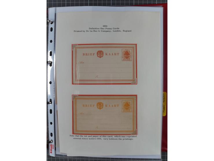 1884/1902 (ca.), Postal Stationery Cards from both OFS and ORC, group of over 100 cards unused and used, many different types