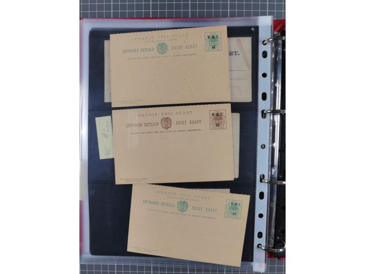 1884/1902 (ca.), Postal Stationery Cards from both OFS and ORC, group of over 100 cards unused and used, many different types