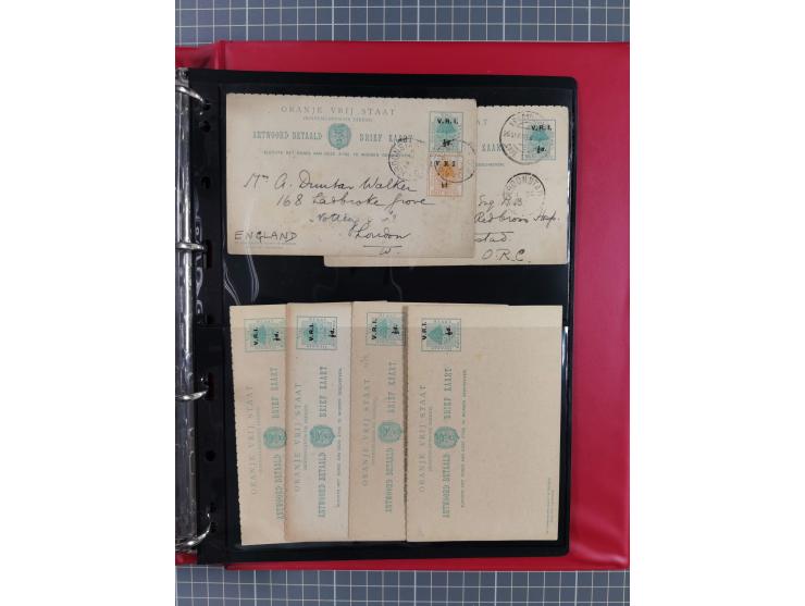 1884/1902 (ca.), Postal Stationery Cards from both OFS and ORC, group of over 100 cards unused and used, many different types