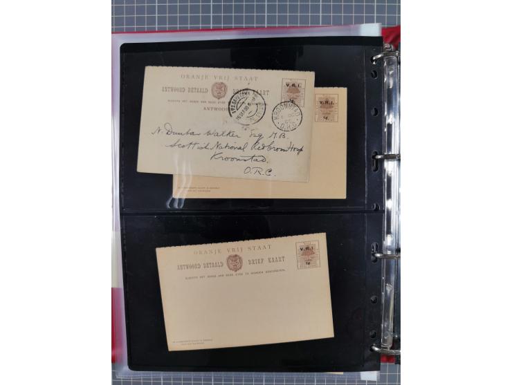 1884/1902 (ca.), Postal Stationery Cards from both OFS and ORC, group of over 100 cards unused and used, many different types