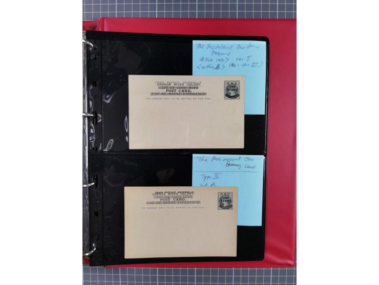1884/1902 (ca.), Postal Stationery Cards from both OFS and ORC, group of over 100 cards unused and used, many different types