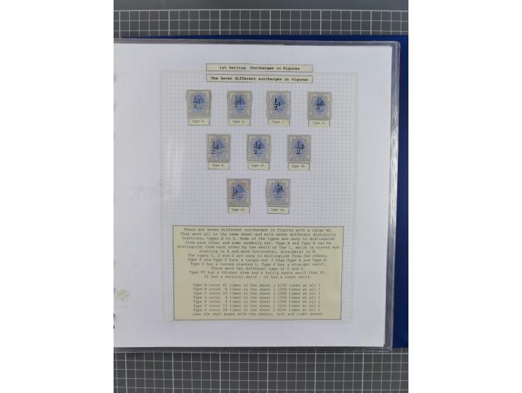 1868/99, mint never hinged/unused and used collection with covers, highly specialized with the overprint settings, plenty of 