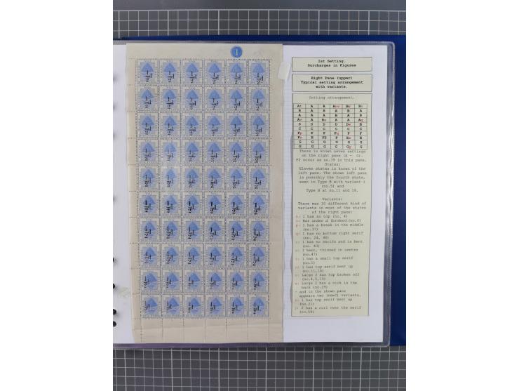 1868/99, mint never hinged/unused and used collection with covers, highly specialized with the overprint settings, plenty of 