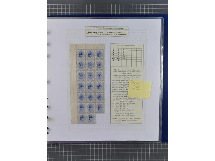 1868/99, mint never hinged/unused and used collection with covers, highly specialized with the overprint settings, plenty of 