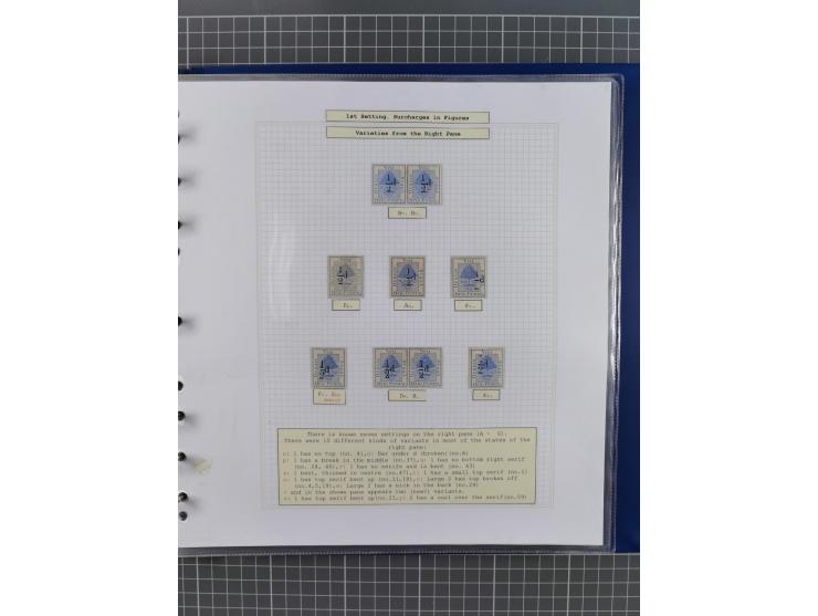 1868/99, mint never hinged/unused and used collection with covers, highly specialized with the overprint settings, plenty of 