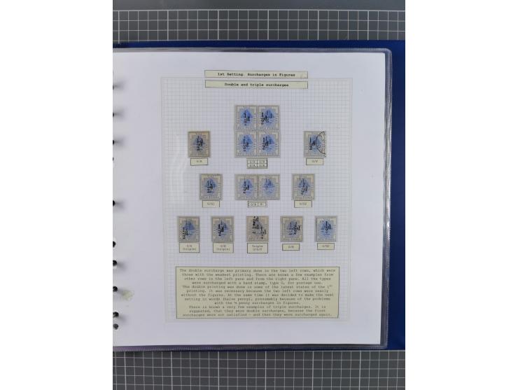 1868/99, mint never hinged/unused and used collection with covers, highly specialized with the overprint settings, plenty of 