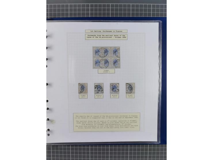 1868/99, mint never hinged/unused and used collection with covers, highly specialized with the overprint settings, plenty of 