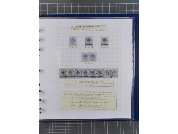 1868/99, mint never hinged/unused and used collection with covers, highly specialized with the overprint settings, plenty of 