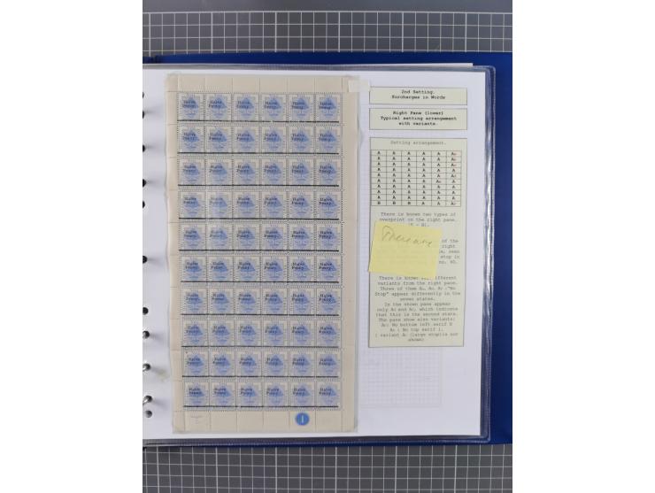 1868/99, mint never hinged/unused and used collection with covers, highly specialized with the overprint settings, plenty of 