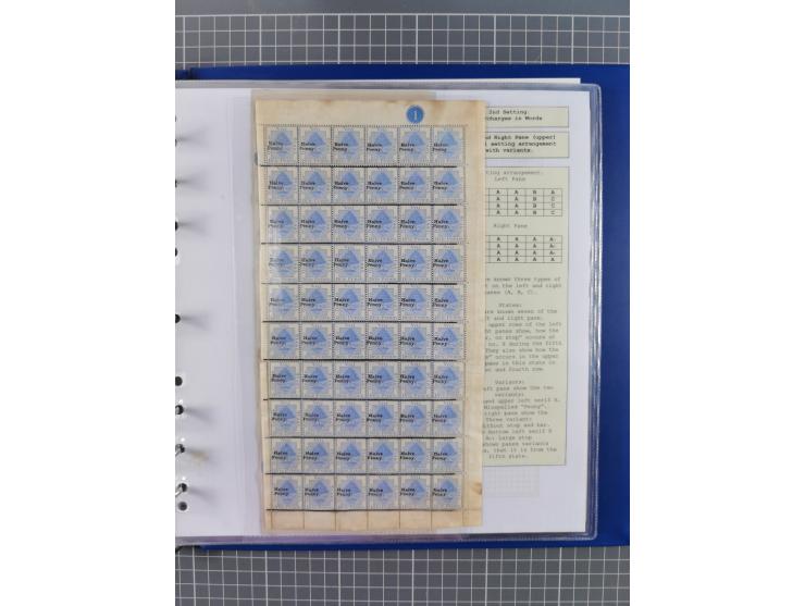 1868/99, mint never hinged/unused and used collection with covers, highly specialized with the overprint settings, plenty of 