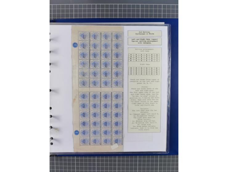 1868/99, mint never hinged/unused and used collection with covers, highly specialized with the overprint settings, plenty of 