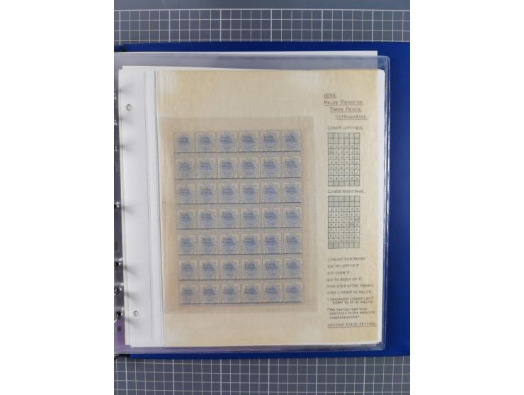 1868/99, mint never hinged/unused and used collection with covers, highly specialized with the overprint settings, plenty of 