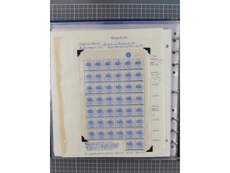 1868/99, mint never hinged/unused and used collection with covers, highly specialized with the overprint settings, plenty of 