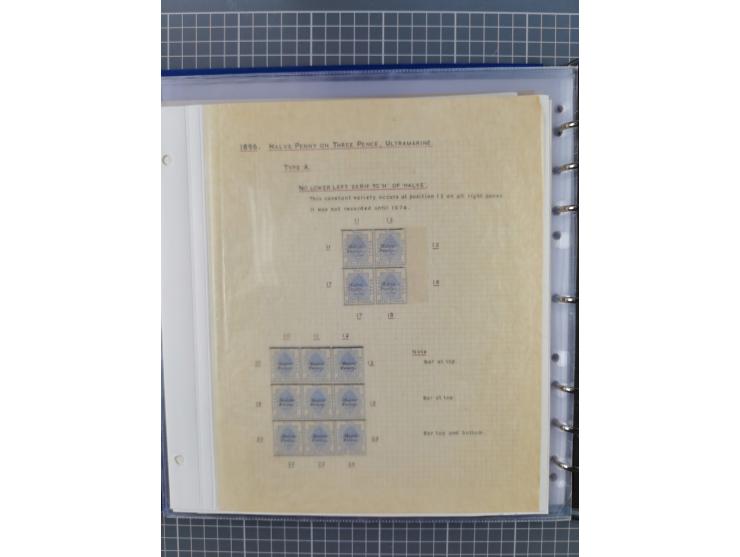 1868/99, mint never hinged/unused and used collection with covers, highly specialized with the overprint settings, plenty of 