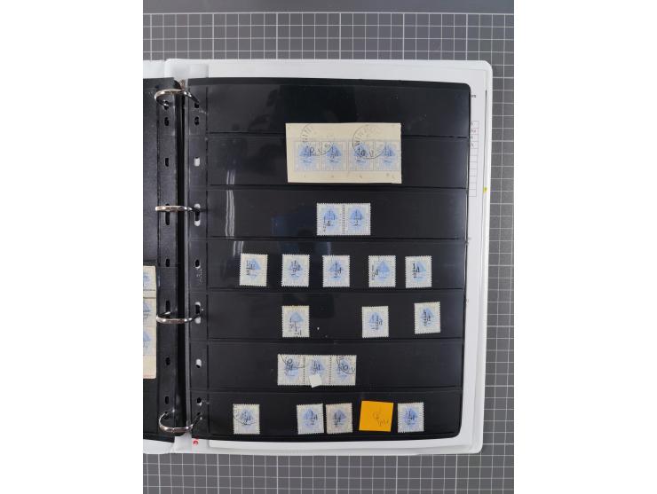 1868/99, mint never hinged/unused and used collection with covers, highly specialized with the overprint settings, plenty of 