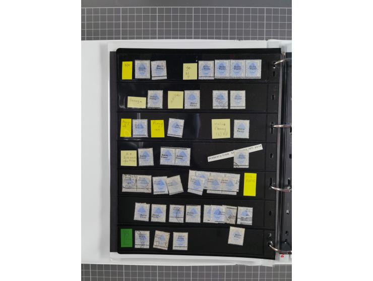 1868/99, mint never hinged/unused and used collection with covers, highly specialized with the overprint settings, plenty of 