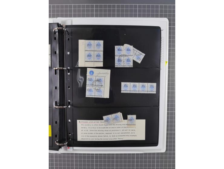 1868/99, mint never hinged/unused and used collection with covers, highly specialized with the overprint settings, plenty of 