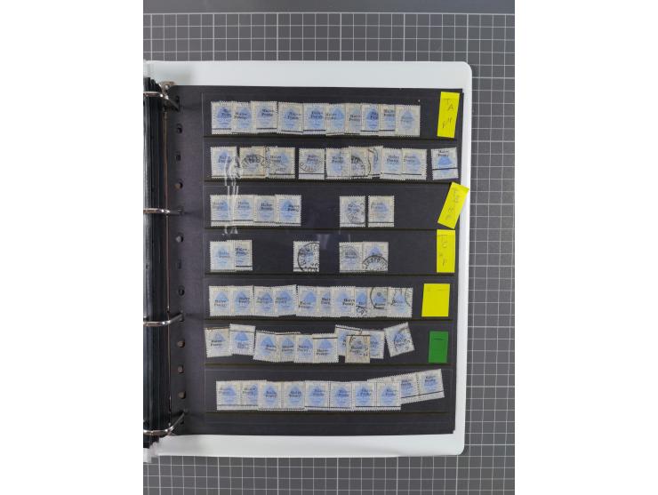 1868/99, mint never hinged/unused and used collection with covers, highly specialized with the overprint settings, plenty of 