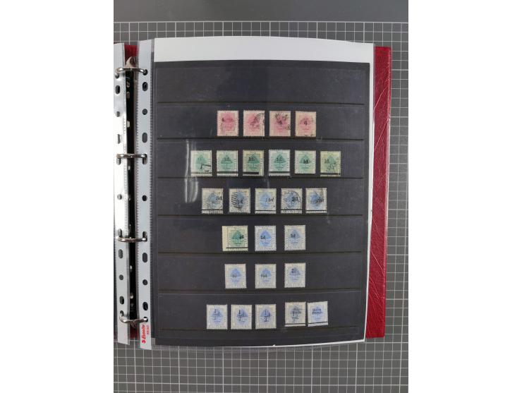 1868/99, mint never hinged/unused and used collection with covers, highly specialized with the overprint settings, plenty of 