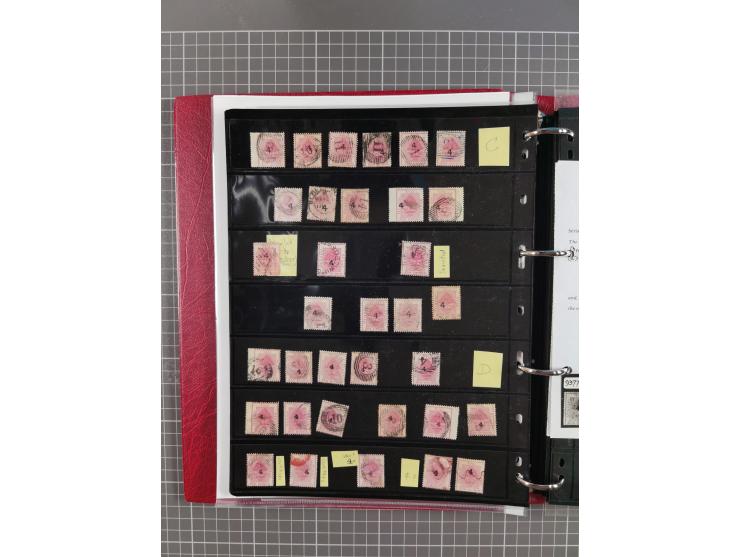 1868/99, mint never hinged/unused and used collection with covers, highly specialized with the overprint settings, plenty of 