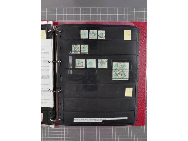 1868/99, mint never hinged/unused and used collection with covers, highly specialized with the overprint settings, plenty of 