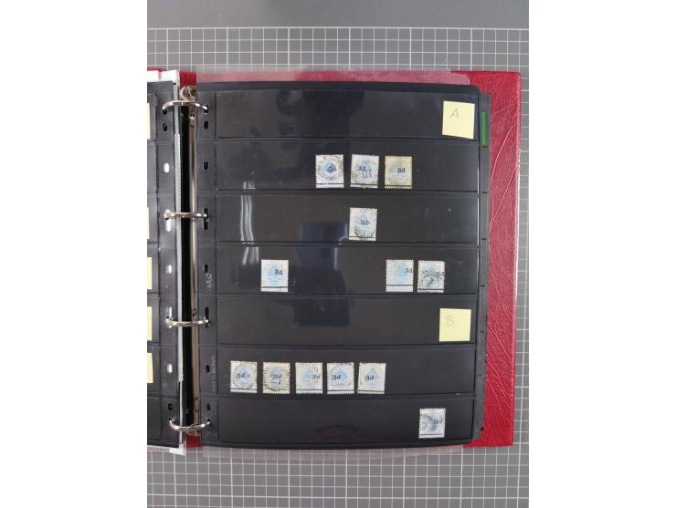 1868/99, mint never hinged/unused and used collection with covers, highly specialized with the overprint settings, plenty of 