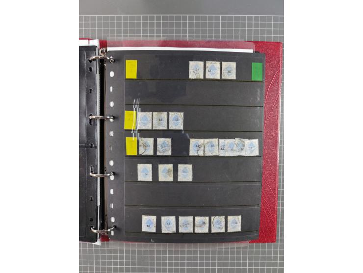 1868/99, mint never hinged/unused and used collection with covers, highly specialized with the overprint settings, plenty of 