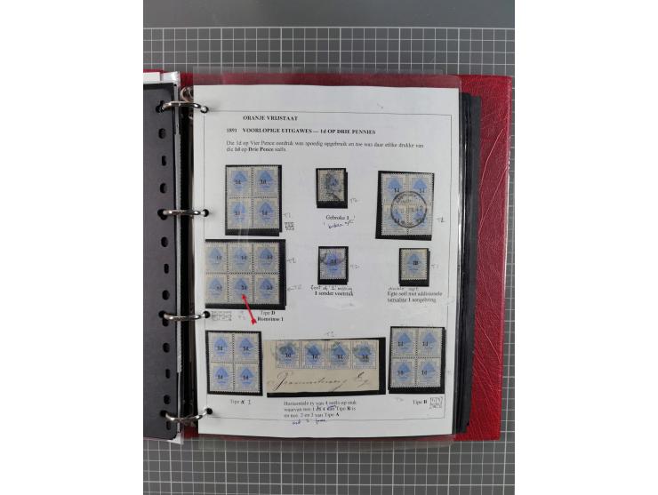 1868/99, mint never hinged/unused and used collection with covers, highly specialized with the overprint settings, plenty of 