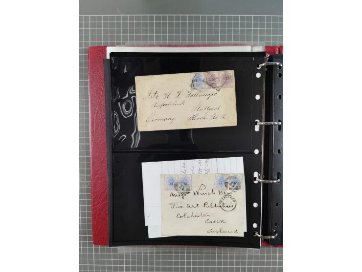 1868/99, mint never hinged/unused and used collection with covers, highly specialized with the overprint settings, plenty of 